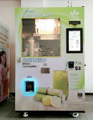 Juice Sugarcane Vending Machine fresco 220V automático para el supermercado