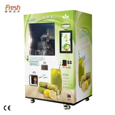 Máquina expendedora combinada Bill Coin Operated Fresh Sugar Cane Machine de la fruta