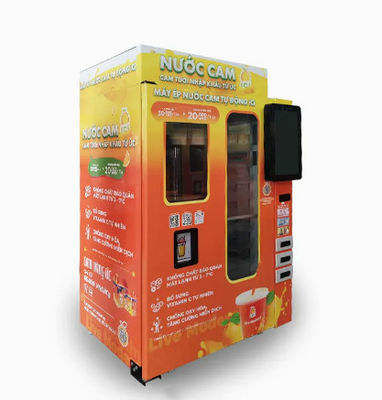 Fruta natural Juice Unmanned Vending Machine 24 horas de servicio del uno mismo exprimido recientemente