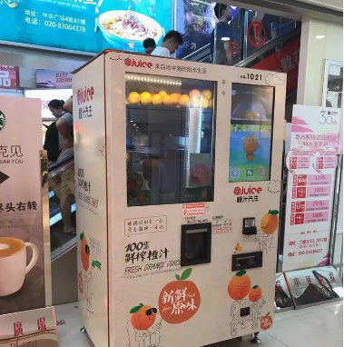 Recipiente del reactor del PLC de Juice Vending Machine 800W de la fruta fresca de Saimon para el aeropuerto