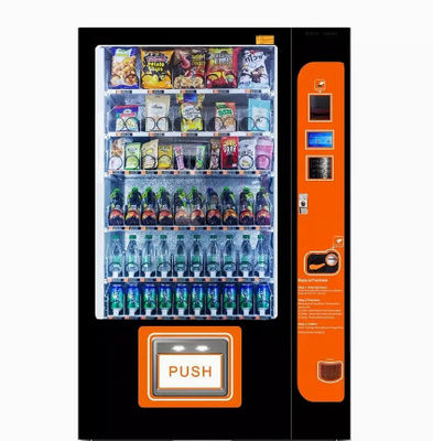 24 horas del uno mismo del servicio de máquina expendedora Juice With Card Reader anaranjado de la tienda