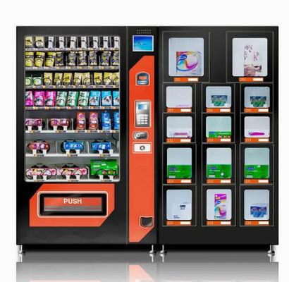 24 horas del uno mismo del servicio de máquina expendedora Juice With Card Reader anaranjado de la tienda
