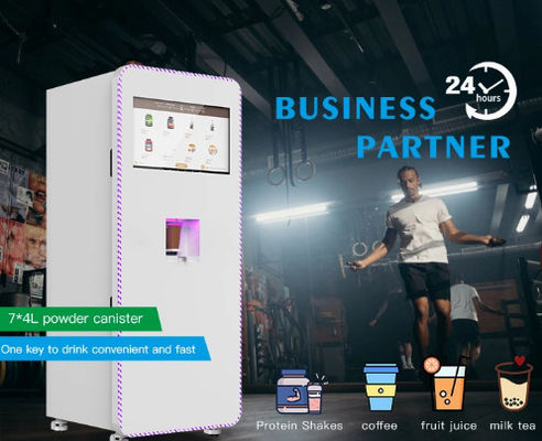 Pantalla táctil anaranjada fresca de Juice Vending Machine Automatic With del instante del té de la leche