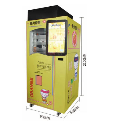 Auto anaranjado de acero inoxidable de la máquina expendedora del Juicer para las comidas y las bebidas