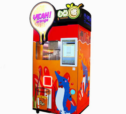 Leche Juice Vending Machine anaranjado 400W de la bebida con el sistema de enfriamiento