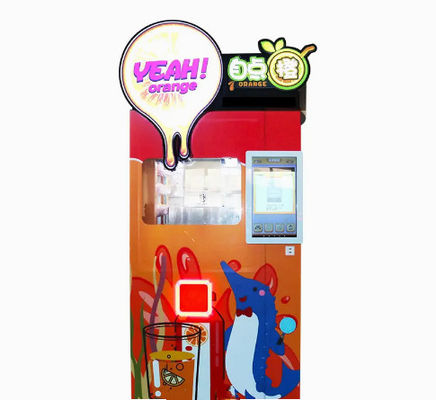 Leche Juice Vending Machine anaranjado 400W de la bebida con el sistema de enfriamiento