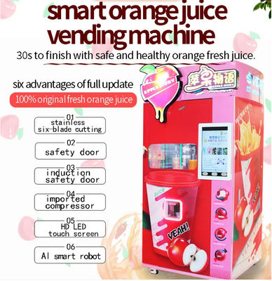 Apple anaranjado Juice Cold Drink Vending Machine 500W para las alamedas de los supermercados de la tienda