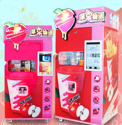 Apple anaranjado Juice Cold Drink Vending Machine 500W para las alamedas de los supermercados de la tienda