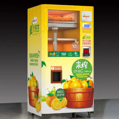 350ml Juice Vending Machine Commercial Coin fresco anaranjado Bill Credit Card Payment