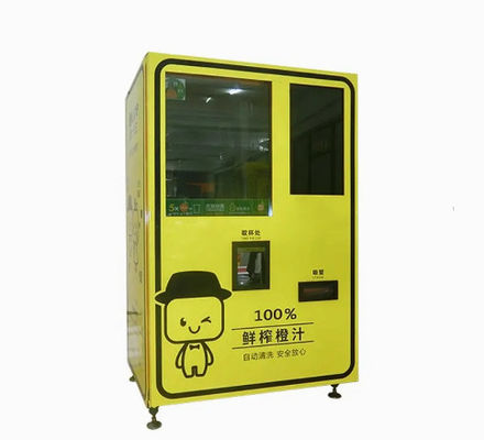 Ferrocarril de Juice Vending Machine Automatic For del uno mismo de la fruta elegante del servicio