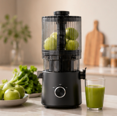 Licuadora Fresh Smart HJ303 Extra Ancha de Extracción Lenta – Por el amor al jugo fresco con conducto de 155 mm, tolva de 2400 ml, prensado en frío de 200 W y autolimpieza