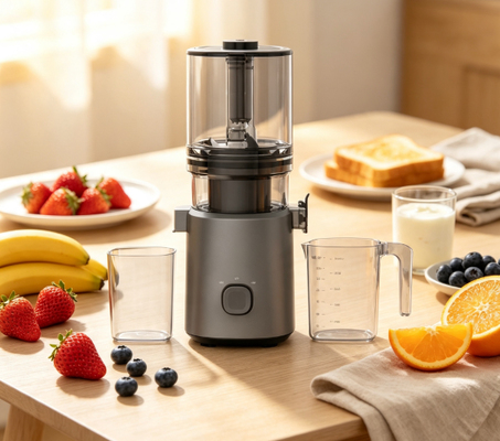 Licuadora Lenta Fresh Smart HJ303 Extra Ancha – El Atajo Definitivo para Jugo Familiar Fresco con Tubo de 155 mm, Tolva de 2400 ml, Prensado en Frío de 200 W y Autolimpieza