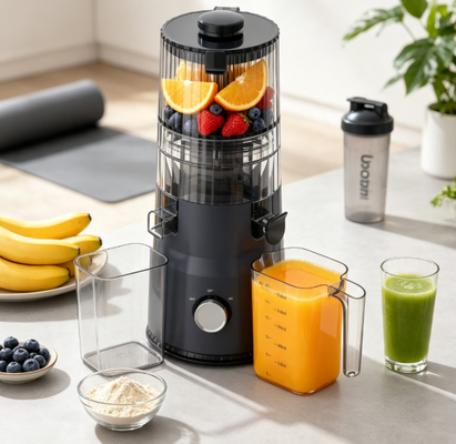 Exprimidor Lento Compacto HJ103A Smart Fresh – Expresa tu estilo con 4 opciones de color, conducto ancho de 135 mm, prensado en frío de 200 W y autolimpieza