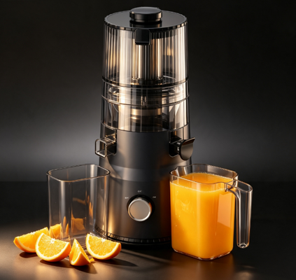 Licuadora Lenta Inteligente Fresh HJ103A Compacta – Elegante Edición Multicolor con Boca Ancha de 135 mm, Prensado en Frío de 200 W y Autolimpieza para Cocinas Pequeñas