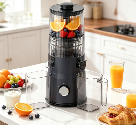 Fresco Smart HJ103 Compacto Zumo de masticación lenta    La elección inteligente para las cocinas modernas con 135 mm de cañón ancho, 200W de prensa en frío y autolimpieza