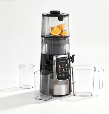 Fresco Smart HJ102D Exprimidor de masticación lenta multifunción   El único aparato que lo hace todo con 6 modos, salpicadero de 135 mm de ancho, prensa en frío de 200W y autolimpieza