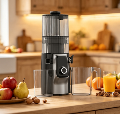 Licuadora Lenta Inteligente HJ102C Fresh – La Licuadora Que Te Ayuda a Prosperar con 3 Velocidades Ajustables, Boquilla Ancha de 135 mm, Prensado en Frío de 200 W y Autolimpieza