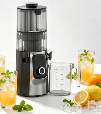 Extractor de Jugos Lento HJ102C Smart Fresh – El Extractor Que Lleva el Sabor Fresco de la Granja a Tu Hogar con 3 Velocidades Ajustables, Boca Ancha de 135mm, Prensado en Frío de 200W y Autolimpieza