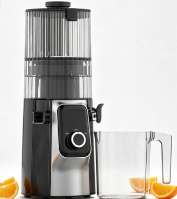 Fresco Smart HJ102C Exprimidor de masticación lenta El exprimidor que hace que comer limpio limpio y simple con 3 velocidades ajustables, calavera ancha de 135 mm, prensa en frío de 200W y autolimpieza