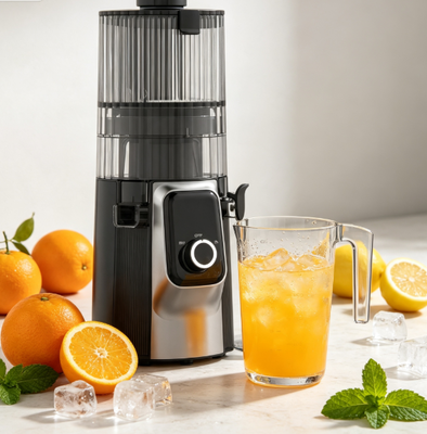 Licuadora Lenta Inteligente HJ102C Fresh – La Licuadora Que Transforma Tus Mañanas con 3 Velocidades Ajustables, Boca Ancha de 135mm, Prensado en Frío de 200W y Autolimpieza