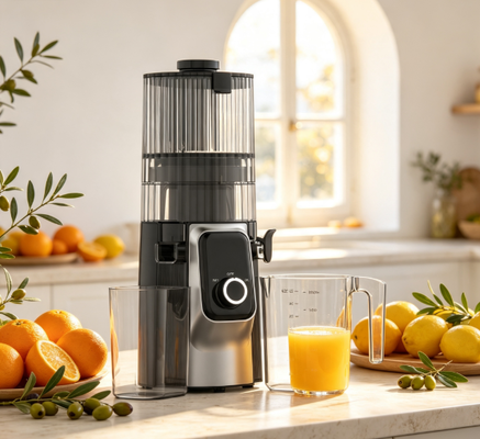 Licuadora Lenta Inteligente HJ102C Fresh – La Licuadora Que Te Ayuda a Prosperar con 3 Velocidades Ajustables, Boquilla Ancha de 135 mm, Prensado en Frío de 200 W y Autolimpieza