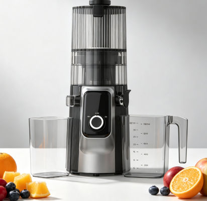 Extractor de Jugos Lento Fresh Smart HJ102C – El Extractor Que Prioriza el Sabor con 3 Velocidades Ajustables, Conducto Ancho de 135mm, Prensado en Frío de 200W y Autolimpieza