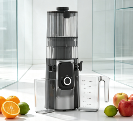Extractor de Jugos Lento Fresh Smart HJ102C – El Extractor Que Hace Que Vivir Saludable Tenga un Gran Sabor con 3 Velocidades Ajustables, Boquilla Ancha de 135mm, Prensado en Frío de 200W y Autolimpieza