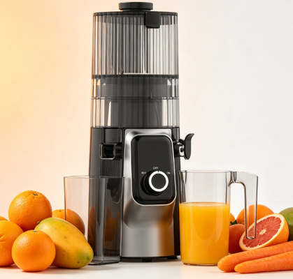Licuadora Lenta Inteligente Fresh HJ102C – La Licuadora Que Hace Cada Vaso Perfecto con 3 Velocidades Ajustables, Boca Ancha de 135mm, Prensado en Frío de 200W y Autolimpieza
