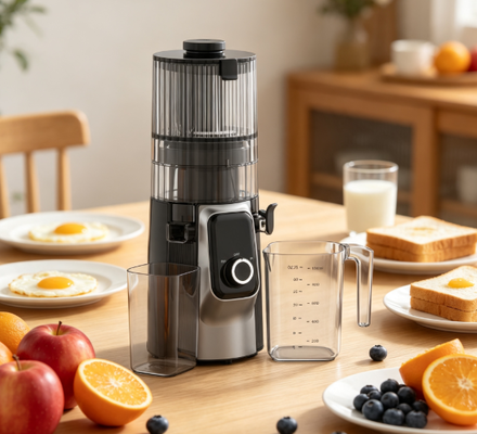 Licuadora Lenta Inteligente HJ102C – La Licuadora Que Conoce Mejor Tus Ingredientes con 3 Velocidades Ajustables, Boca Ancha de 135 mm, Prensado en Frío de 200W y Autolimpieza