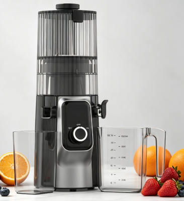 Fresco Smart HJ102C Exprimidor de masticación lenta El maestro de todos los ingredientes con 3 velocidades ajustables, salpicadero de 135 mm de ancho, prensa en frío de 200W y autolimpieza
