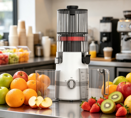 Licuadora de Extracción Lenta HJ102B Smart Fresh – Jugo Fresco, Comienzo Fresco, Mañanas Familiares Frescas con Tubo de 135mm, Prensado en Frío de 200W, Autolimpieza y Bloqueo