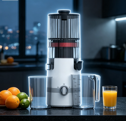 Licuadora Lenta HJ102B Smart HJ102B - Comida Real, Simple, Segura para Cada Familia con Tubo de 135 mm, Prensado en Frío de 200 W, Autolimpieza y Bloqueo