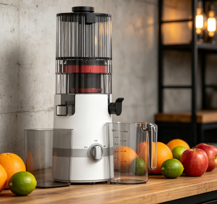 Licuadora Lenta Inteligente HJ102B Fresh – La Forma Más Inteligente de Obtener Jugo Fresco para la Familia con Tubo de 135 mm, Prensado en Frío de 200 W, Autolimpieza y Diseño de Bloqueo de Seguridad