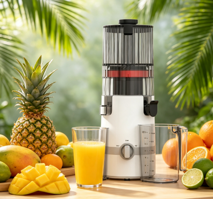 Licuadora de Extracción Lenta Inteligente HJ102B Fresh – Donde el Bienestar Comienza con Jugo Fresco con Tubo de 135mm, Prensado en Frío de 200W, Autolimpieza y Bloqueo de Seguridad para Familias