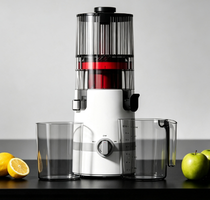 Licuadora de Extracción Lenta Fresh Smart HJ102B – Haz que Cada Día Sea Más Brillante con Jugo Fresco con Tubo de 135mm, Prensado en Frío de 200W, Autolimpieza y Diseño de Seguridad Familiar