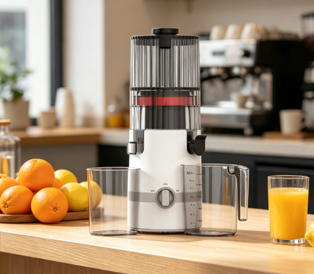 Licuadora de Extracción Lenta Inteligente HJ102B Fresh – La Herramienta Definitiva para el Bienestar Familiar con Tubo de 135mm, Prensado en Frío de 200W, Autolimpieza y Diseño de Seguridad Seguro