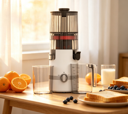 Licuadora Lenta Inteligente HJ102B Fresh - El Latido de Tu Cocina Saludable con Tubo de 135 mm, Prensado en Frío de 200 W, Autolimpieza y Bloqueo de Seguridad Familiar