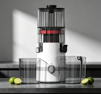 Extractor de Jugos Lento Inteligente HJ102B Fresh Smart – La Inversión Inteligente en la Salud de Tu Familia con Tolva de 135 mm, Prensado en Frío de 200 W, Autolimpieza y Bloqueo de Seguridad