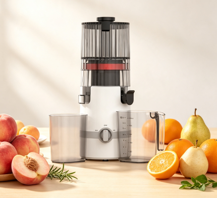 Fresco Smart HJ102B Exprimidor de masticación lenta El esencial diario para el jugo fresco y saludable con calavera de 135 mm, prensa en frío de 200 W, autolimpieza y candado seguro