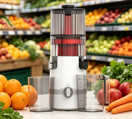 Fresco Smart HJ102B Exprimidor de masticación lenta El exprimidor familiar esencial con sistema de bloqueo seguro, calavera ancha de 135 mm, motor de 200W y autolimpieza para una vida diaria saludable