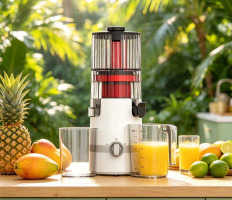 Licuadora Lenta Inteligente HJ102B Fresh – La Licuadora Familiar de Confianza con Bloqueo de Seguridad Automático, Boca Ancha de 135 mm, Prensado en Frío de 200 W y Autolimpieza para Nutrición Diaria