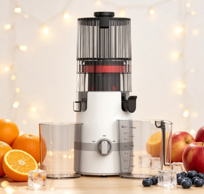 Licuadora Lenta Inteligente HJ102B Fresh Smart – La Licuadora Familiar Definitiva con Bloqueo de Seguridad Inteligente, Boquilla Ancha de 135 mm, Prensado en Frío de 200 W y Autolimpieza para el Bienestar Diario