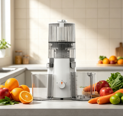 Fresco Smart HJ102A Exprimidor de masticación lenta   El regalo perfecto para los amantes de la salud, Prensa en frío de 200W con calavera ancha de 135 mm, autolimpieza y diseño libre de BPA