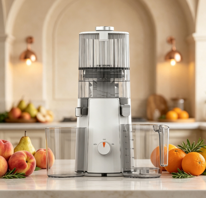 Licuadora Lenta Inteligente HJ102A Fresh – Frescura de la Granja a la Mesa en Cada Vaso, Prensado en Frío de 55 RPM con Conducto para Fruta Entera de 135 mm, Autolimpieza y Extracción de Alto Rendimiento