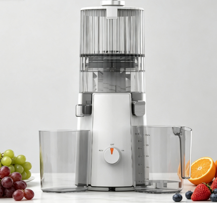Licuadora de prensado en frío Smart HJ102A de masticación lenta – Convierte frutas enteras en oro líquido en segundos, prensado en frío de 55 RPM, tolva ancha de 135 mm, autolimpieza