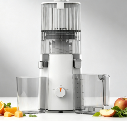 Extractor de jugo masticador lento de grado comercial Fresh Smart HJ102A – Extractor profesional de 200W con tolva ancha de 135 mm, motor de alta resistencia de 55 RPM, libre de BPA para uso diario de alto volumen