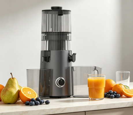 Fresco Smart HJ103 ColdPress Master Exprimidor de masticación lenta con cañón de 135 mm, motor de 200 W, sin filtro