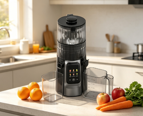 Exprimidor Lento Versátil HJ102D Ideal para Uso Doméstico y Mini Barra de Jugos