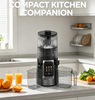Exprimidor Lento HJ102D con Control Táctil, Máquina para Hacer Helados y Batidos