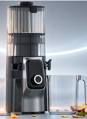 HJ102C Exprimidor Lento Multifuncional, Extractor de Jugo de Boca Grande de 135 mm de Alto Rendimiento para Familia y Cafetería Ligera